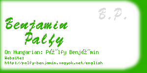 benjamin palfy business card